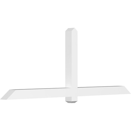 Ekena Millwork Eugene Architectural Grade PVC Gable Bracket, 84"W x 31 1/2"H x 4"D x 4"F, 9/12 Pitch GBP084X32X0404EUG00